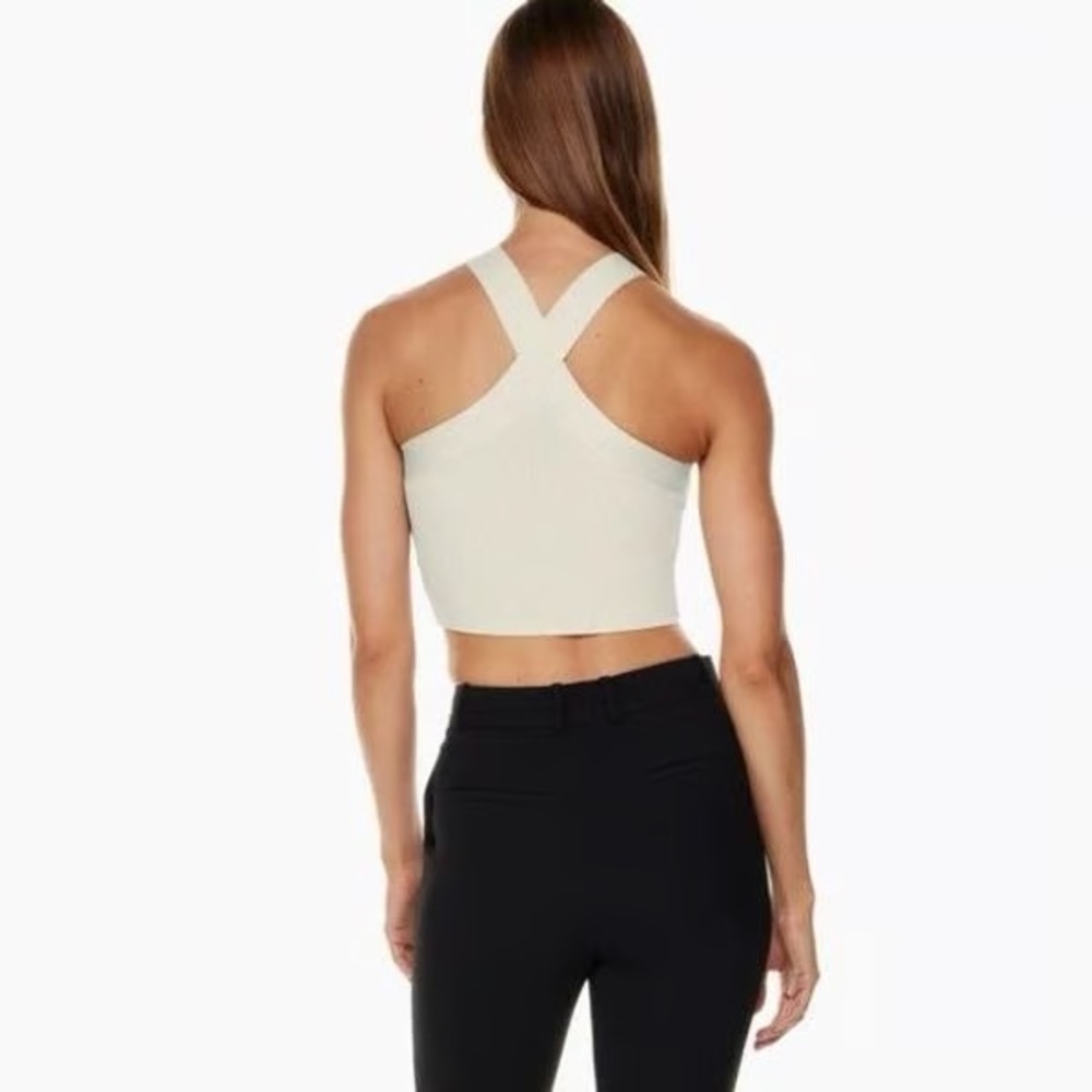 Aritzia Cream Cross-Strap Tank Top - Picture 3 of 8